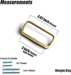 Goo-Ki Antique Brass Cabinet pulls with 3''(76mm) Hole Center,Modern Zinc Alloy Finger Pulls for Drawer,Wardrobe,Cupboard,6 Pack