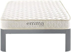 Modway Emma 6" Twin Mattress Foam Set of 2, White