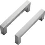 Ravinte 20 Pack Brushed Nickel Kitchen Cabinet Handles 3-3/4 Inch Cabinet Pulls Square Kitchen Hardware for Cabinet Drawer Pulls Drawer Handles Come with Screwdriver