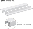 uxcell Cabinet Finger Edge Pull, 5pcs 250mm / 9.84" Aluminum Alloy Back Mount Hidden Cabinet Pulls Concealed Handle for Home Kitchen Drawer Cabinet, Silver