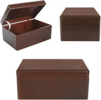 Large Brown Wooden Box Storage with Hinged Lid | 11.8 x 7.87 x 5.51 inches (+-0.5) | Gift Box Kitchen Storage | Product NOT Intended for 15 Years OR Below