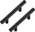 JOY DECOR 45 Pack Cabinet Handles, Black Cabinet Pulls, 3 in Hole Center Kitchen Hardware, Stainless Steel T Bar Handles for Dresser Drawers