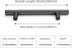 homdiy 3.5in Cabinet Pulls Black - HD201BK Matte Black Cabinet Hardware 25 Pack Black Handles for Cabinets Vintage Cabinet Handles and Drawer Pulls