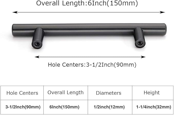 homdiy 3.5in Cabinet Pulls Black - HD201BK Matte Black Cabinet Hardware 25 Pack Black Handles for Cabinets Vintage Cabinet Handles and Drawer Pulls