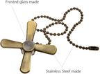 Ceiling Fan Pull Chains 13.6 Inches Fan Pulls 2 Pcs Ceiling Fan Pull Cord Fan Pull Set for Ceiling Fan Light and Lamps