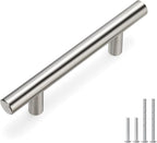homdiy Cabinet Handles Brushed Nickel Cabinet Pulls 76mm 3 inch Hole Centers - HD201SN 1 Pack T Bar Cupboard Drawer Pulls Stainless Steel