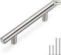 homdiy 10 Pack Brushed Nickel Cabinet Pulls 3 Inch Kitchen Cabinet Handles Stain Steel Cabinet Hardware for Kitchen and Bathroom Cabinets, 5 Inch Overall Drawer Pull