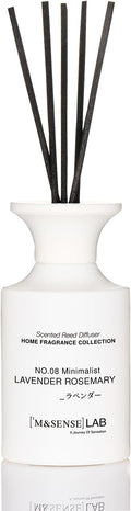 M&SENSE Minimalist Large Reed Diffuser 300ml, Lavender Rosemary Scented with Natural Essential Oils, Long Lasting with 7 Sticks, Non-Toxic Home Fragrance for Bedroom, Bathroom Decor