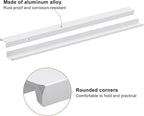 uxcell Cabinet Finger Edge Pull, 5pcs 500mm / 19.69" Aluminum Alloy Back Mount Hidden Cabinet Pulls Concealed Handle for Home Kitchen Drawer Cabinet, Silver