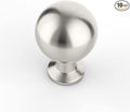 Amerdeco 10 Pack Brushed Satin Nickel Cabinet Knobs Single Hole Cabinet Pulls Round Kitchen Cabinet Knobs Solid Drawer Knobs Dresser Knobs and Pulls for Bathroom Cabinets ZH0041