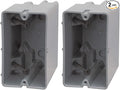 Southwire Device Box, 1 Gang, 22.5/Cu | Depth Adjustable | Heavy Duty 42lb | Gray | Pack of 2