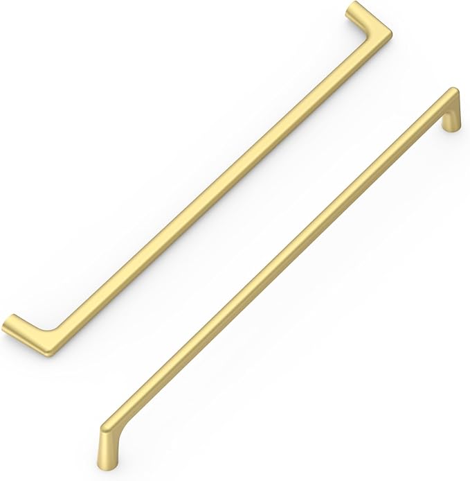 Amerdeco 10 Pack Brushed Gold Cabinet Pulls 11.3 Inch(288MM) Hole Centers Kitchen Cabinet Handles Hardware for Cabinets Cupboard Handles Drawer Pulls ZH0041