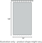 BONZER Mix and Match Curtains - 2 Pieces Branch Print Sheer Curtains and 2 Pieces Blackout Curtains for Bedroom Living Room Grommet Window Drapes, 54x108 Inch/Panel, Grey Dark, Set of 4 Panels