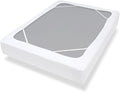 Twin Size Box Spring Cover with Smooth and Elastic Woven Material, Alternates for Bed Skirt, Wrinkle & Fading Resistant, Washable, Dustproof, White