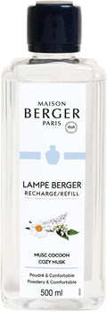 Maison Berger - Cosy Musk - Lampe Berger Fragrance Refill Oil for Home Diffusers - Luxury Air Freshener with Orange Blossom, Chamomile & White Musk Notes - 16.9 Fl Oz (500ml)