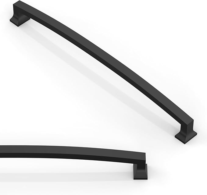 10 Pack Matte Black Cabinet Pulls 10 Inch(254mm) Kitchen Cabinet Handles Solid Zinc Alloy Cabinet Hardware Drawer Pulls