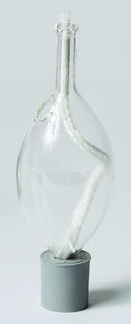 Glass Paraffin Shabbat Candle Holder Cup and Wick – Tear Drop Shape, 2 Pack – Pretty and Elegant Design – Fits Standard Candlesticks - for Paraffin Lamp Oil - No Mess Refill - Ner Mitzvah