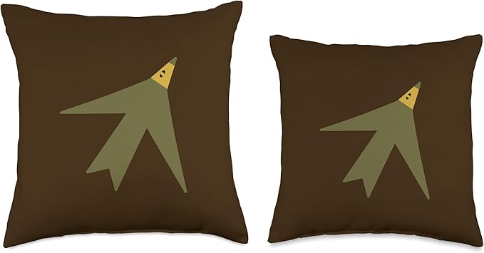 Cute Scandinavian Animals Designs Chic Scandinavian Bird Minimalism Throw Pillow, 18x18, Multicolor
