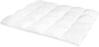 Superior Mattress Topper, Down Alternative, 2 Inch Deep Sized Bed Pillow Top, Comfort Pad, Fluffy Mattress-Topper Protector, Plush Cooling Extra Soft, Hotel Quality, All-Season, Twin XL, White