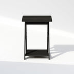 Furinno TIDUR Night Stand, Open Shelf Design X-Legs Nightstand, Criss-Crossed Bedside Table, End Table, Side Table, for Bedroom, Living Room, Espresso