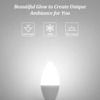 Brightever E12 Candelabra LED Light Bulbs 40W Equivalent, 4W Small Candle Light Bulbs Daylight White 5000K, Type B Ceiling Fan Lightbulbs for Chandelier, Table Lamps, Non-Dimmable, Pack of 12