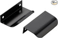 Ravinte Hardware 12 Pack Black Cabinet Handles, 3 Inch (76mm) Finger Edge Pulls, 2 Inch Hole Center, Finger Pulls for Cabinets