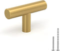 LONTAN 10 Pack Gold Cabinet Knobs Gold Drawer Knobs Brushed Brass Kitchen Cabinet Hardware for Bathroom Cupboard 2in Overall Length,Stainless Steel