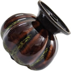 10 Pack Vintage Ceramic Pumpkin Cabinet Knobs, Kitchen Cabinet Drawers Dresser Cupboard Pull Handles Door Pulls with 5 Kinds of Screws (Leopard Print -Green)
