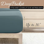 Linen Market Bed Sheets for Twin XL Size Bed (Ocean) - Sleep Better Than Ever with These Soft and Cooling Twin XL Sheets - Deep Pocket Fits 16" Thick Beds - 4 Piece Twin XL Sheet Set