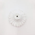 Daisy Vintage Resin Hand Painted Drawer Pulls Cabinet Knobs Handles Country Kitchen Home Decoration White (Pack of 6)