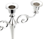OwnMy 3 Arms Metal Candelabra Candlestick Silver European Elegant Candle Holder Candle Stand for Wedding Dining Table Christmas Party Home Decoration (Silver Tone)
