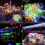 Toodour Christmas Icicle Lights Outdoor, 360 LED 29.5ft 8 Modes Fairy Icicle String Light with 60 Drops, Led Christmas Lights Twinkle for Holiday, Party, Wedding, Eaves, Xmas Decorations (Multicolor)