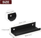 uxcell Cabinet Finger Edge Pull, 5pcs 80mm / 3.15" Aluminum Alloy Back Mount Hidden Cabinet Pulls Concealed Handle for Home Kitchen Drawer Cabinet, Black
