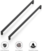 Ravinte 10 Pack 18 Inch Square Cabinet Handles Matte Black Drawer Pulls Kitchen Hardware