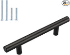 homdiy 3.5" Cabinet Handles Black Drawer Pulls - HD201BK Modern Cabinet Pulls Cabinet Hardware for Kitchen Cabinets, 10 Pack Stainless Steel Cupboard Handles