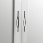 Goo-Ki Modern Handle,Minimalist Cabinet Pull,Matt Black Drawer Handle Wardrobe Cabinet Door Handle, 11.3''/12.6'' Double Hole Centers,6 Packed