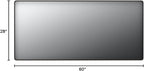 ISKM Large Black Matte Mirror for Bathroom 60" x 28" Round Corner Wall Mounted Mirror Modern Rectangle Metal Framed Bathroom Mirror for Wall Hangs Horizontal Or Vertical