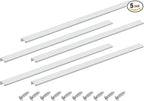 uxcell Cabinet Finger Edge Pull, 5pcs 600mm / 23.62" Aluminum Alloy Back Mount Hidden Cabinet Pulls Concealed Handle for Home Kitchen Drawer Cabinet, Silver