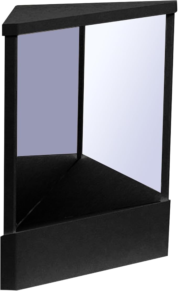 Non-Reversing Mirror, Professional Mirror Non-reversing Precision True Vanity Makeup Mirrors Non-Magnifying Tabletop Mirrors for Accurate Reflections (Black, L)