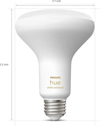 Philips Hue White Ambiance BR30 LED Smart Bulbs (Bluetooth Compatible), Compatible with Alexa, Google Assistant, and Apple HomeKit, 2-Pack