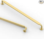 Asidrama 10 Pack 10 Inch(254mm) Brushed Gold Kitchen Cabinet Handles, Cabinet Pulls Kitchen Cabinet Hardware for Cupboard Drawer Pulls