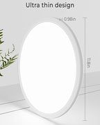 Zemty 4Pack 12 Inch LED Flush Mount Light, 28W 3200lm Super Slim Ceiling Light Fixtures, 3000K/4500K/6000K Selectable Ceiling Lamp for Bedroom, Bathroom, Kitchen, Living Room (White)
