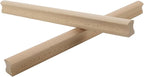 2Pcs Unfinished Beech Wood Solid Furniture Pulls,Unpainted Paintable Wooden Cupboard Closet Drawer Handle Pull,Length 11.81",Hole Dis.8.82"