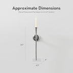 Aspar Wall Sconce, Modern Candle Holder with Elegant Hook Design, Versatile Decorative Lighting for Indoor Wall Decor and Ambiance Setting, Silver (Candle Not Included)