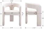 Modern Barrel Dining Chairs Set of 2, Linen Upholstered Accent Side Chair with Arms Comfy Makeup Vanity Chairs, Dining Living Room Kitchen Chairs, Beige