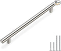 homdiy 15 Pack Brushed Nickel Cabinet Hardware Cabinet Pulls - HD201SN Cupboard Handles Modern Cabinet Door Handles 7-1/2inch Hole Center Modern T-Bar Pulls