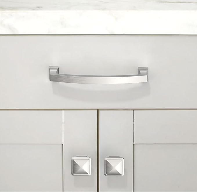 10 Pack Brushed Satin Nickel Cabinet Pulls 5 Inch(128mm) Kitchen Cabinet Handles Solid Zinc Alloy Cabinet Hardware Drawer Pulls