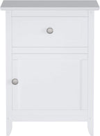 Winsome Eugene Accent Table/Nightstand, for Living Room, Den, Bedroom, White