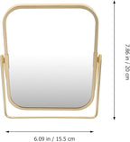 Mipcase Makeup Mirror, 360 Degree Swivel Vanity Mirror Portable Table Make Up Mirror for Bedroom Bathroom