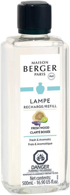 MAISON BERGER - Fresh Wood - Lampe Berger Fragrance Refill for Home Fragrance Oil Diffuser - 16.9 Fluid Ounces - 500 milliliters